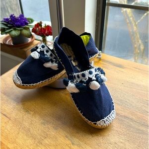 Spadrilles dark blue worn once like new size 5